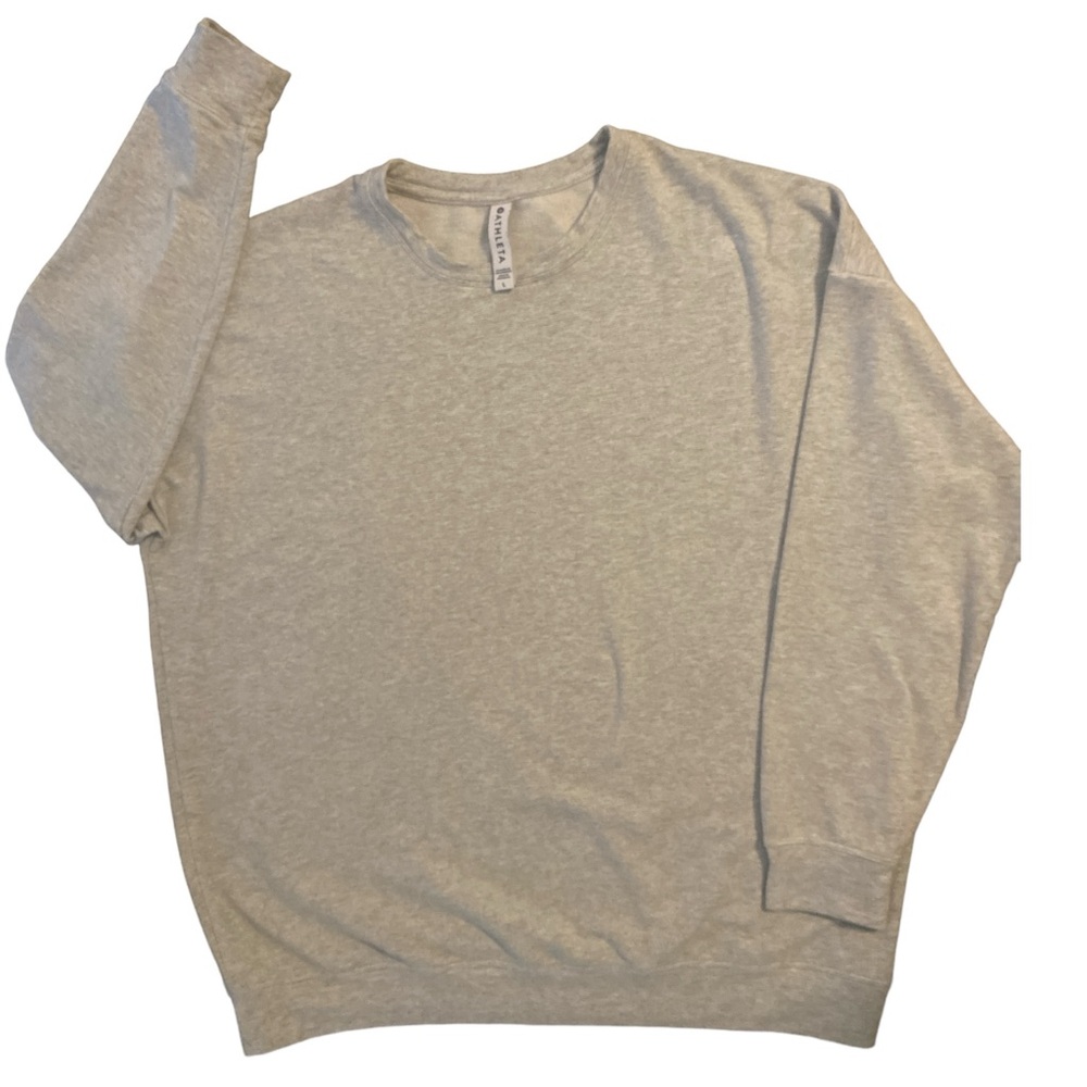 Athleta Sweater Sweatshirt Women’s Large Gray Soft Pullover Athleisure Gym